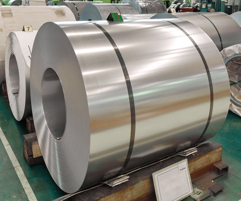 Stainless Steel Rolled Products In a Warehouse