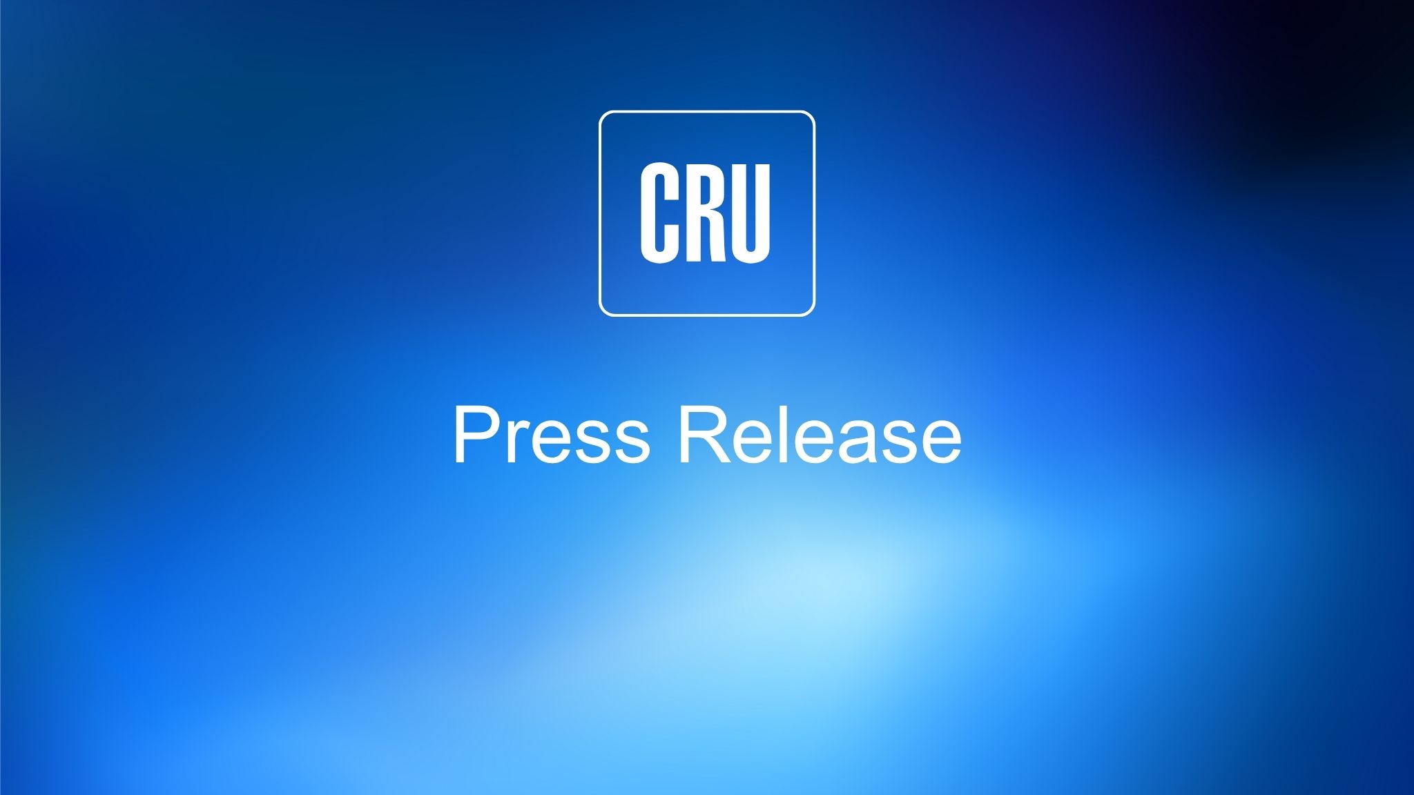 Blue gradient CRU press release banner featuring the CRU logo and “Press Release” copy, with a reference to IOSCO independent assurance audit