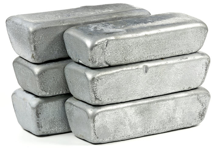Zinc ingots
