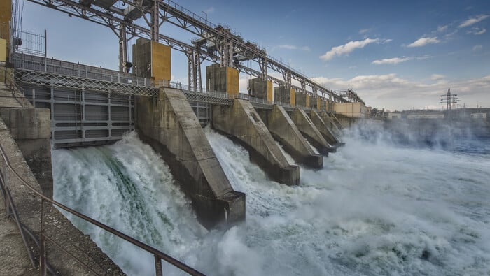 A hydroelectric power station